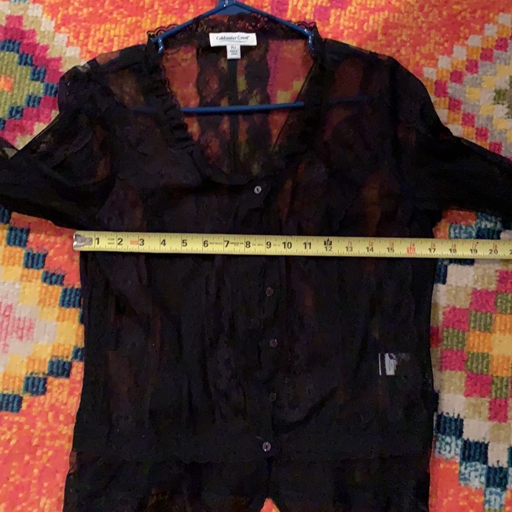 Coldwater Creek. Black See Through Lace. Size PMed - Picture 12 of 15